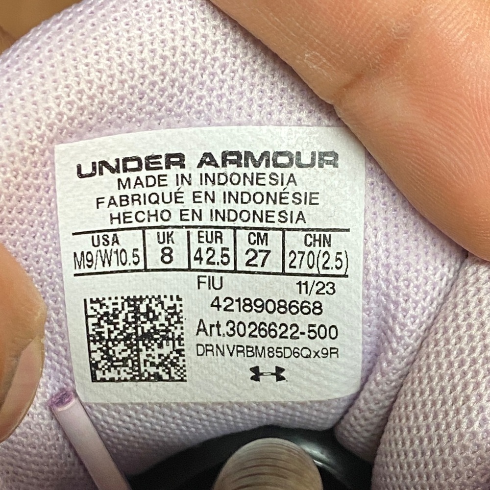 Under Armour Curry 3Z7 “Provence Purple Black” Size 9 - Picture 16 of 16